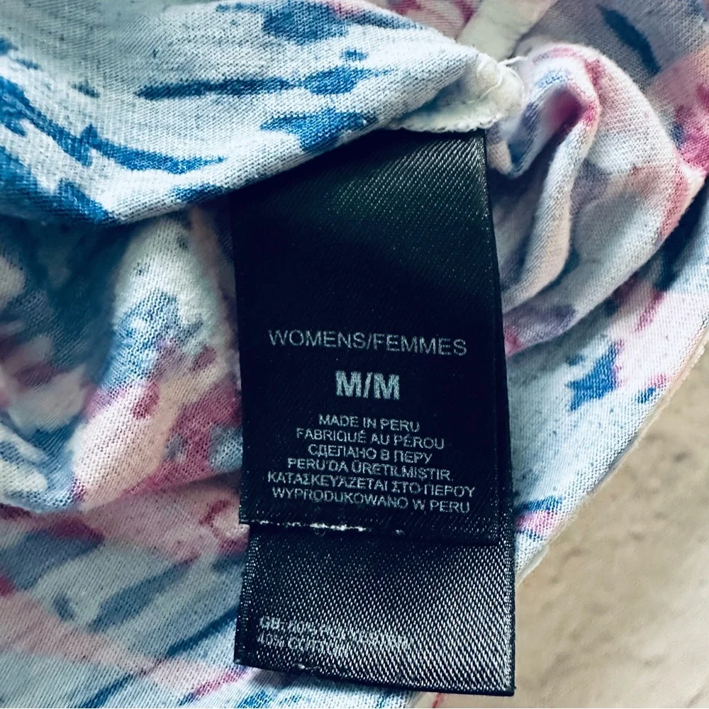 The North Face Burnout T-Shirt M | Blue Pink Purple White Sheer Short Sleeve - Picture 6 of 7